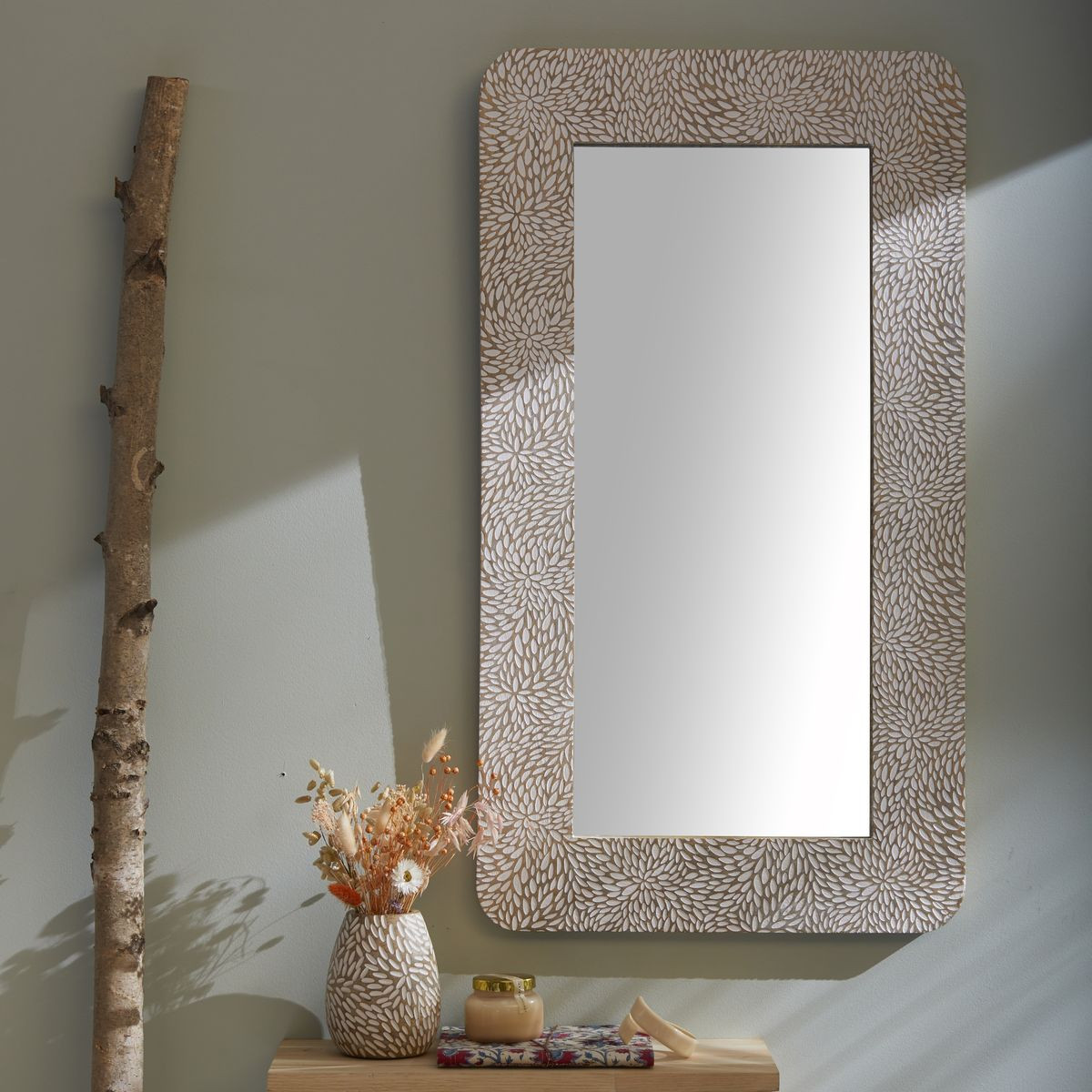 Miroir rectangulaire Mango Wood